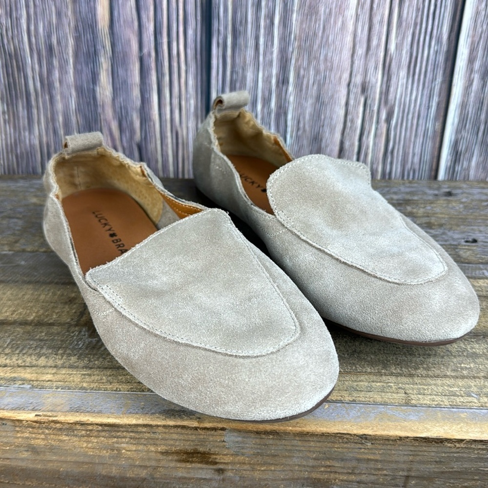Lucky Brand Suede Ballet Flats- Size 6